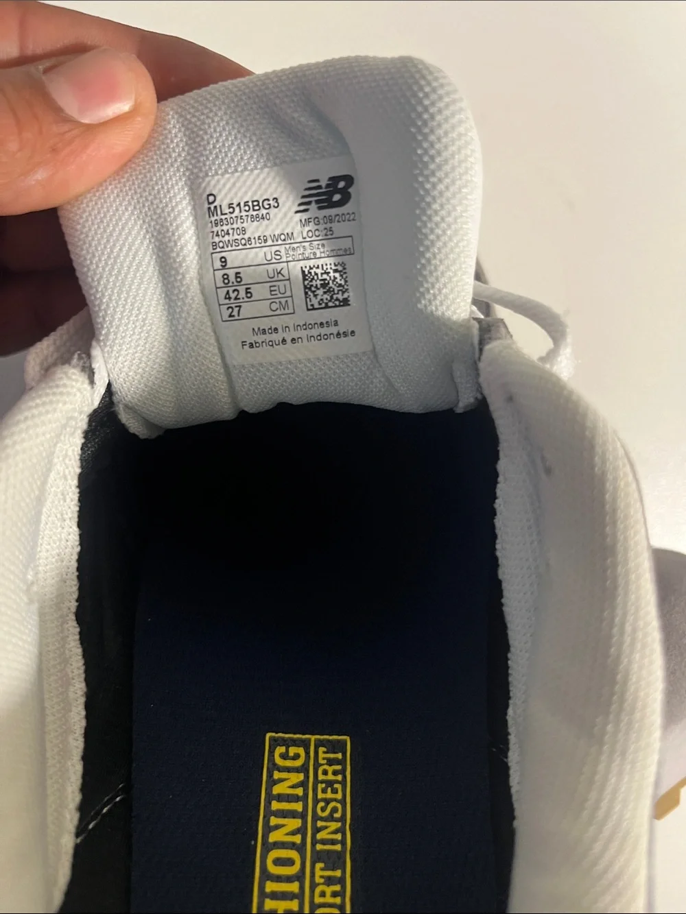 New Balance Gray and White 515 Running Sneakers